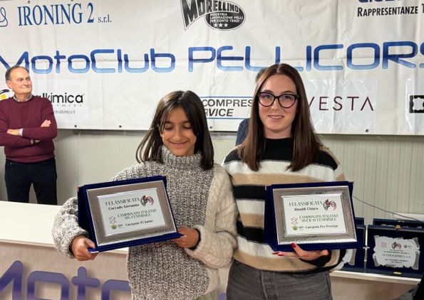 Le due ragazze d'oro della stagione 2025 del Moto Club Pellicorse